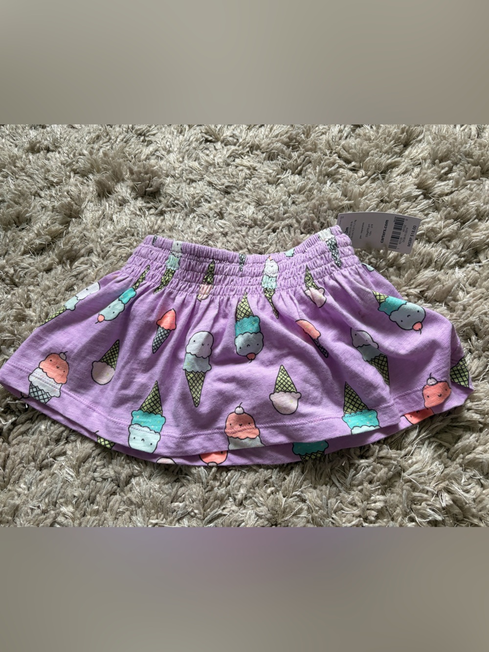 Baby girls size 12mo Carters Purple Ice Cream Skirt